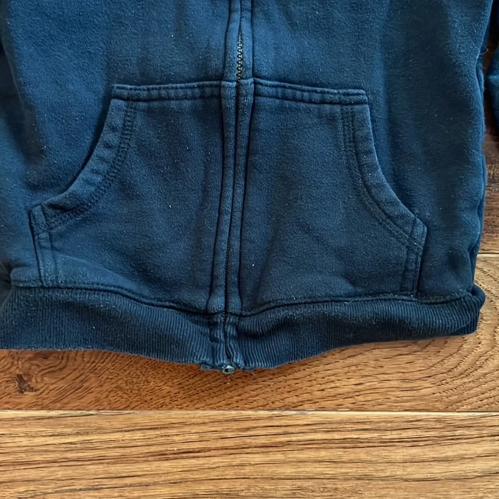 Black Oshkosh Zippered Hooded Sweatshirt Size 4T